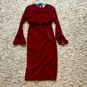 ASOS red midi dress